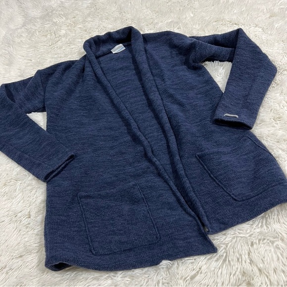 Columbia Rock Range Wool Blend Long Cardigan Sweater Blue Size Small - Picture 2 of 10